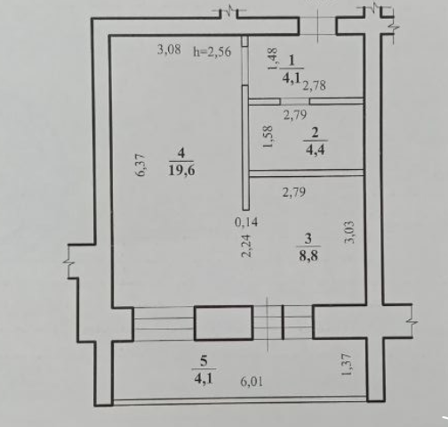 1-комнатная 41 м2 в ЖК undefined корпус null этаж 3