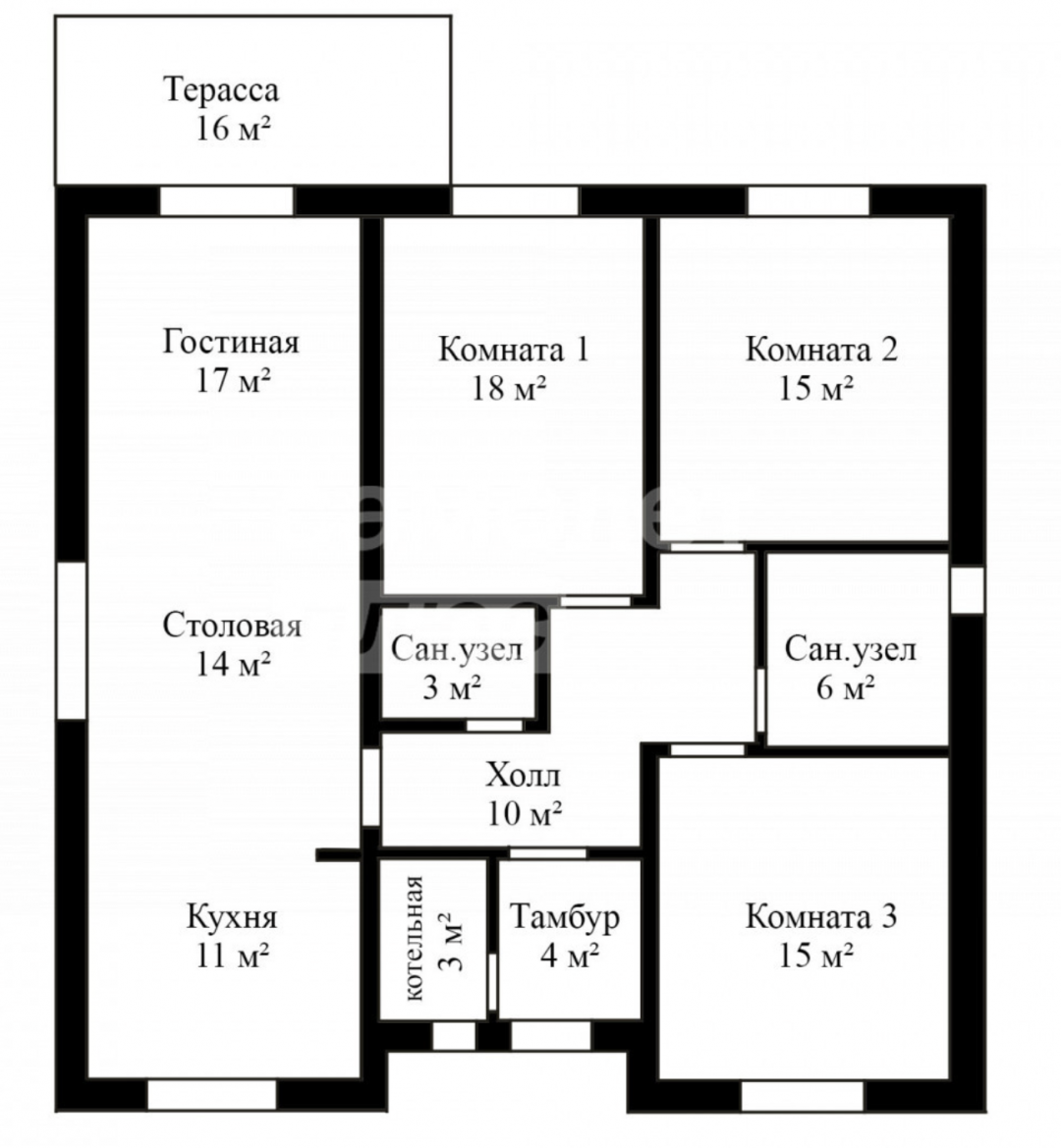 3-комнатная 145.1 м2 в ЖК undefined корпус null этаж null