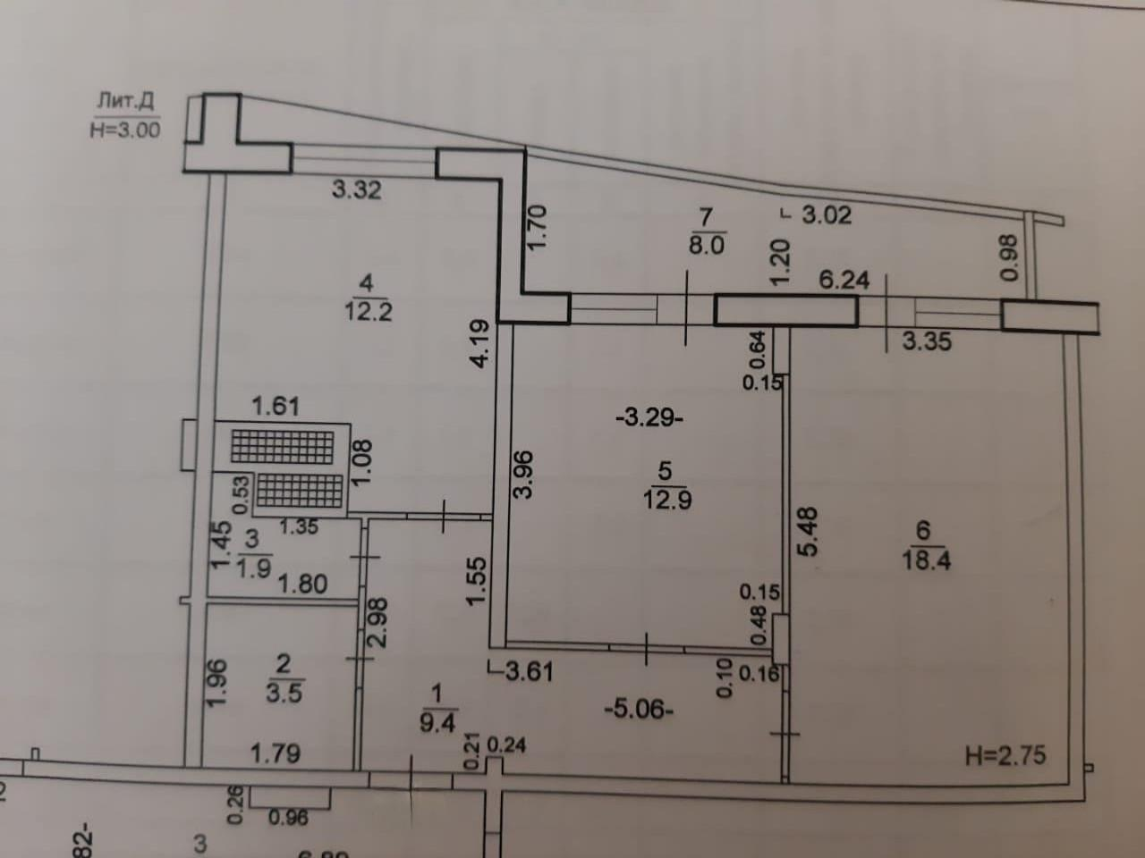 2-комнатная 58.3 м2 в ЖК undefined корпус null этаж 1