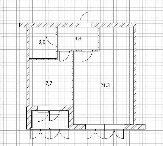 1-комнатная 36.4 м2 в ЖК undefined корпус null этаж 1