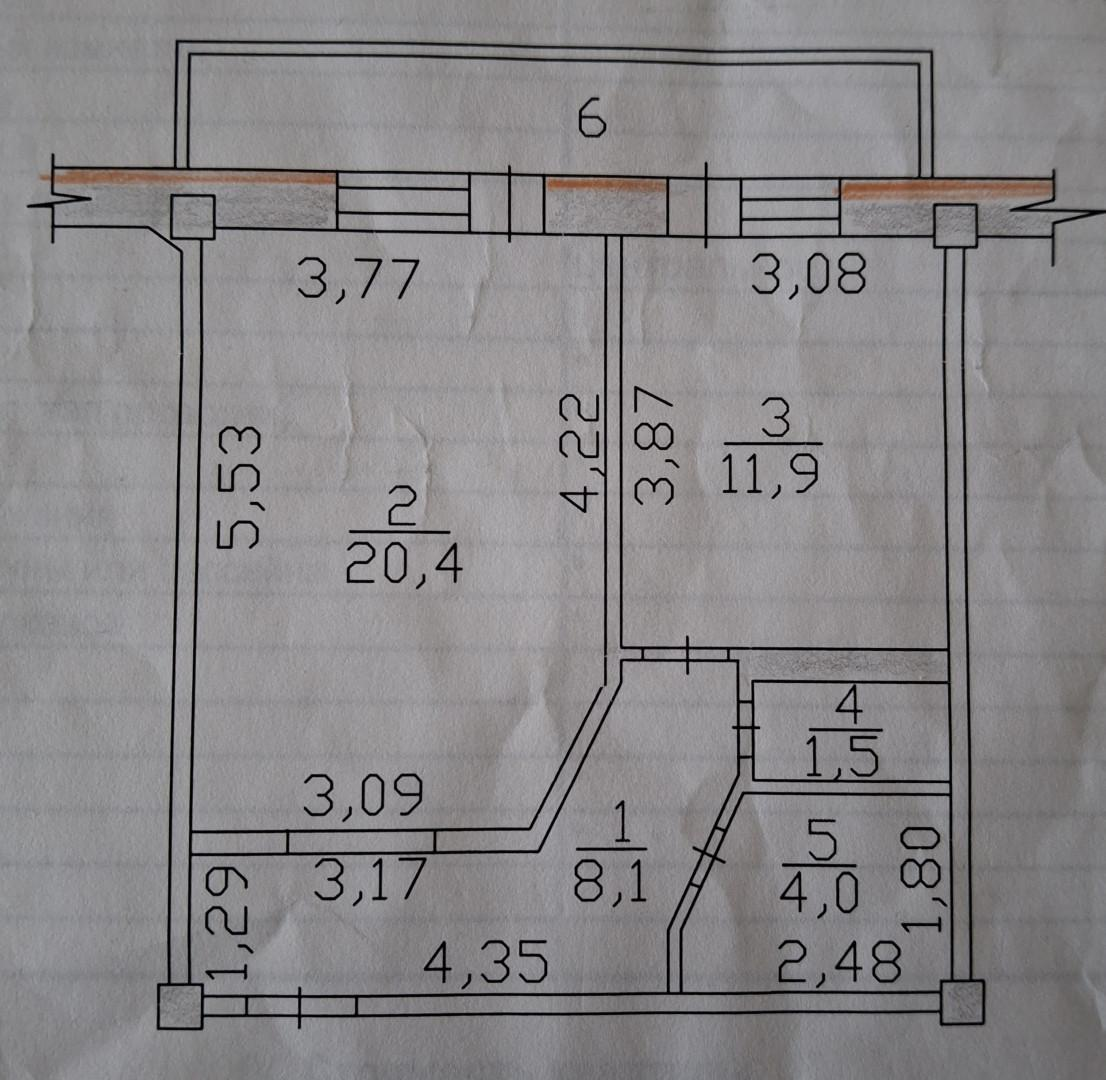 1-комнатная 49.7 м2 в ЖК undefined корпус null этаж 8