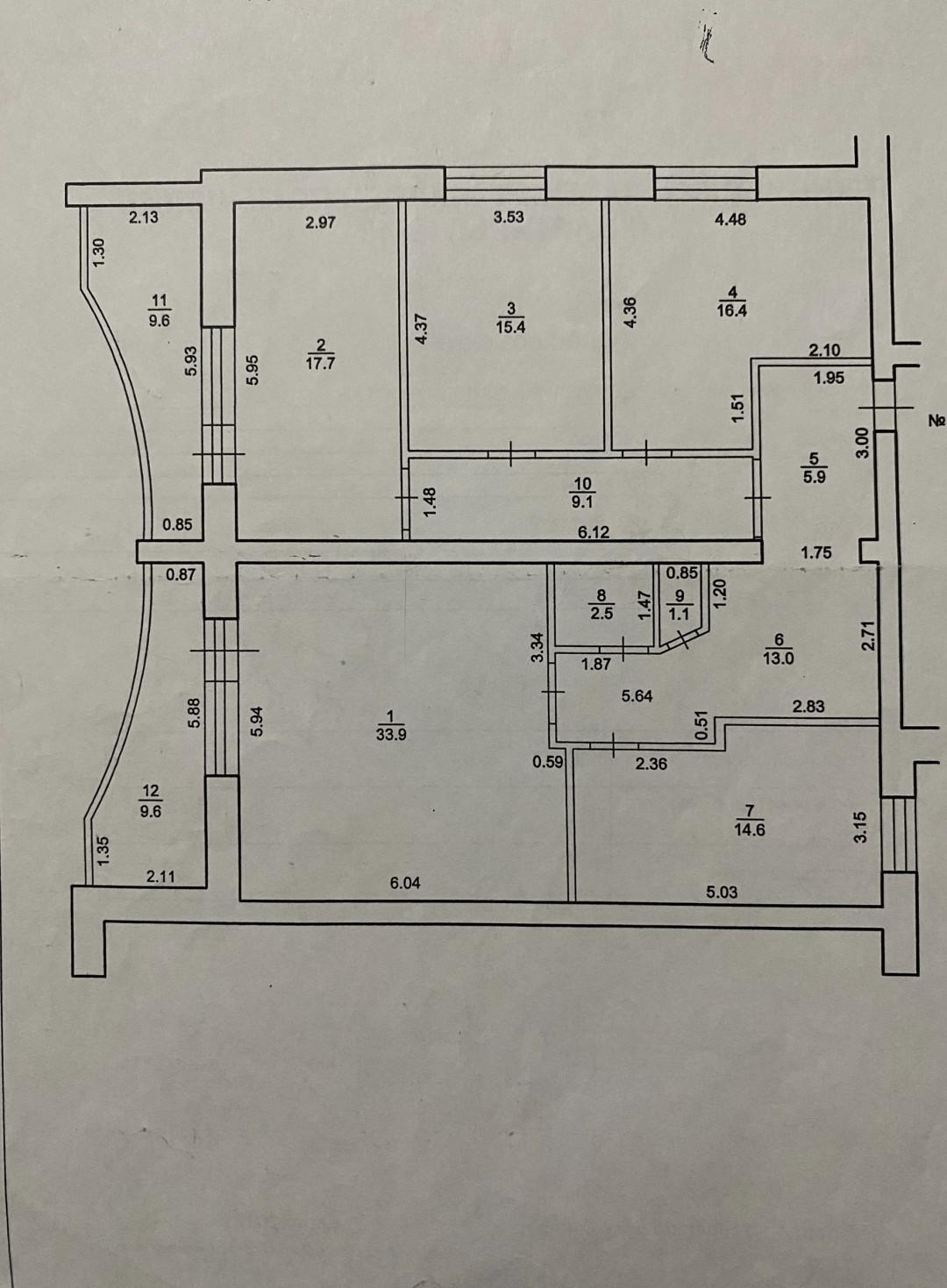 4-комнатная 129.6 м2 в ЖК undefined корпус null этаж 5
