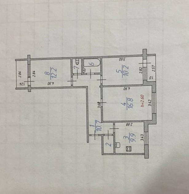 3-комнатная 65.4 м2 в ЖК undefined корпус null этаж 6