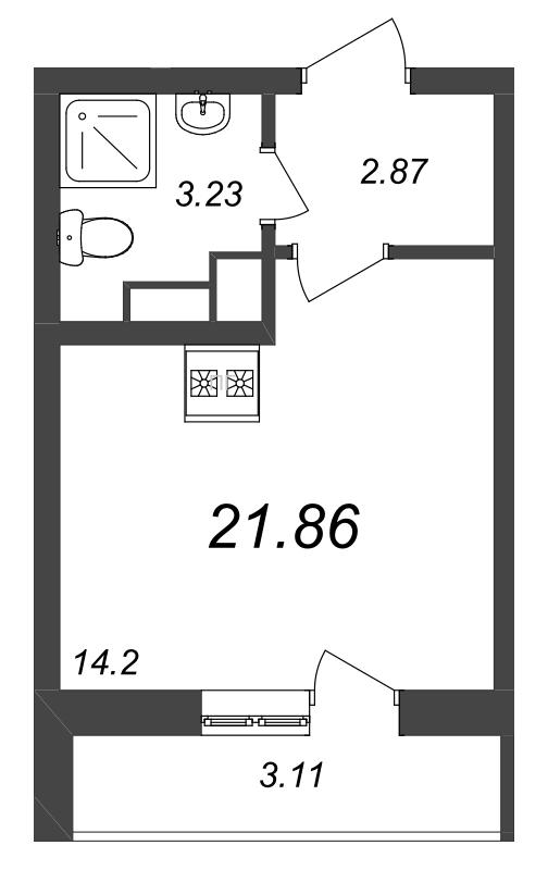 Студия 21 м2 в ЖК Master Place корпус null этаж 17