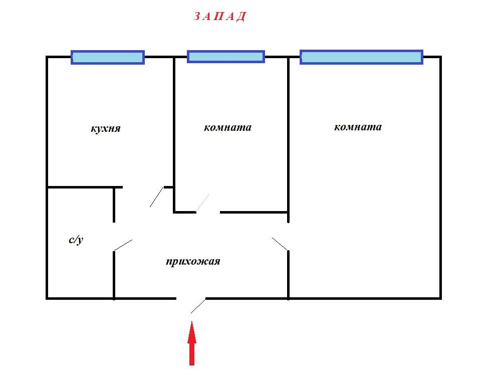 2-комнатная 44.2 м2 в ЖК undefined корпус null этаж 1