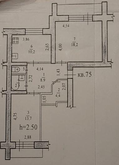 2-комнатная 59.2 м2 в ЖК undefined корпус null этаж 2