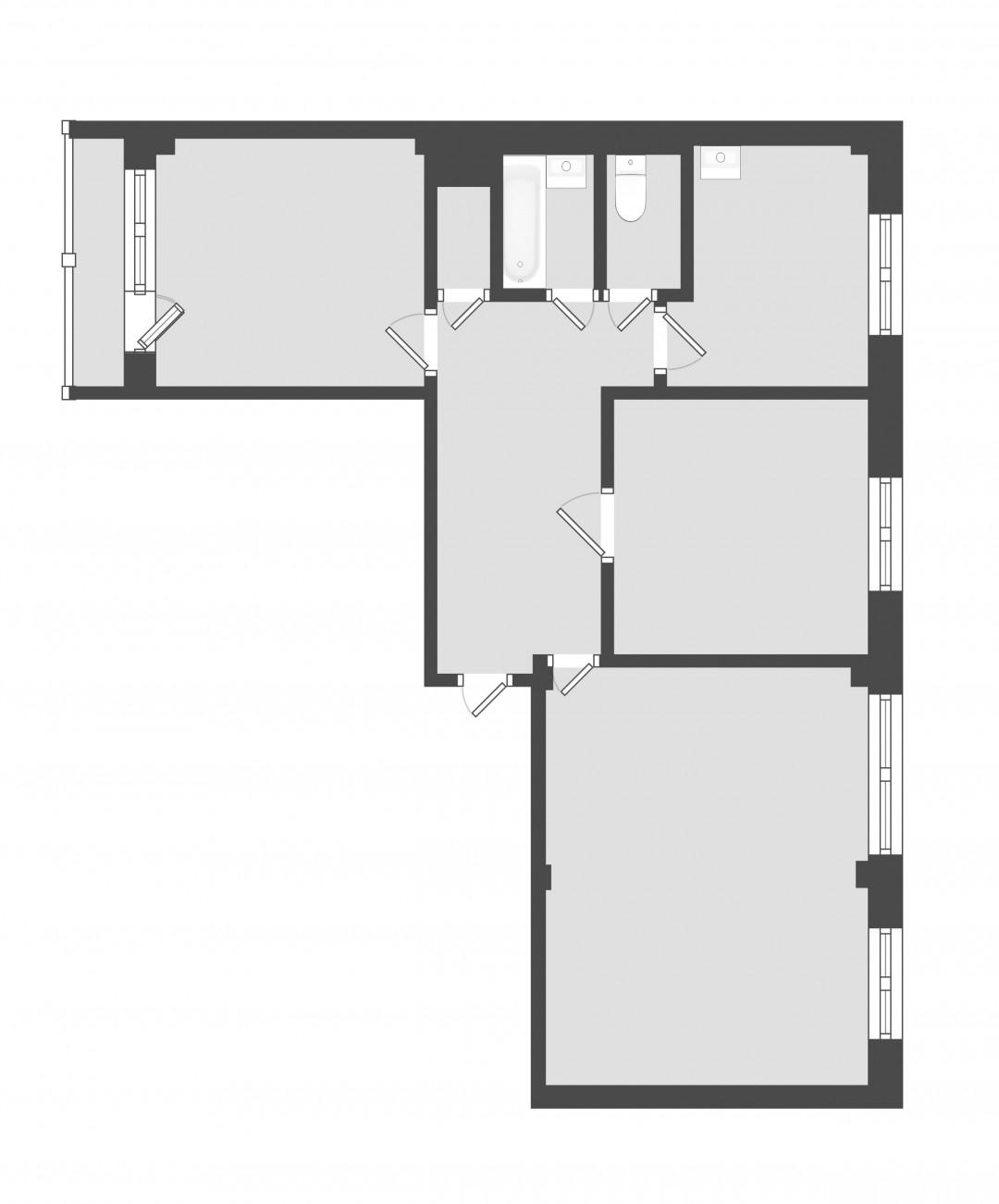 3-комнатная 74 м2 в ЖК undefined корпус null этаж 2
