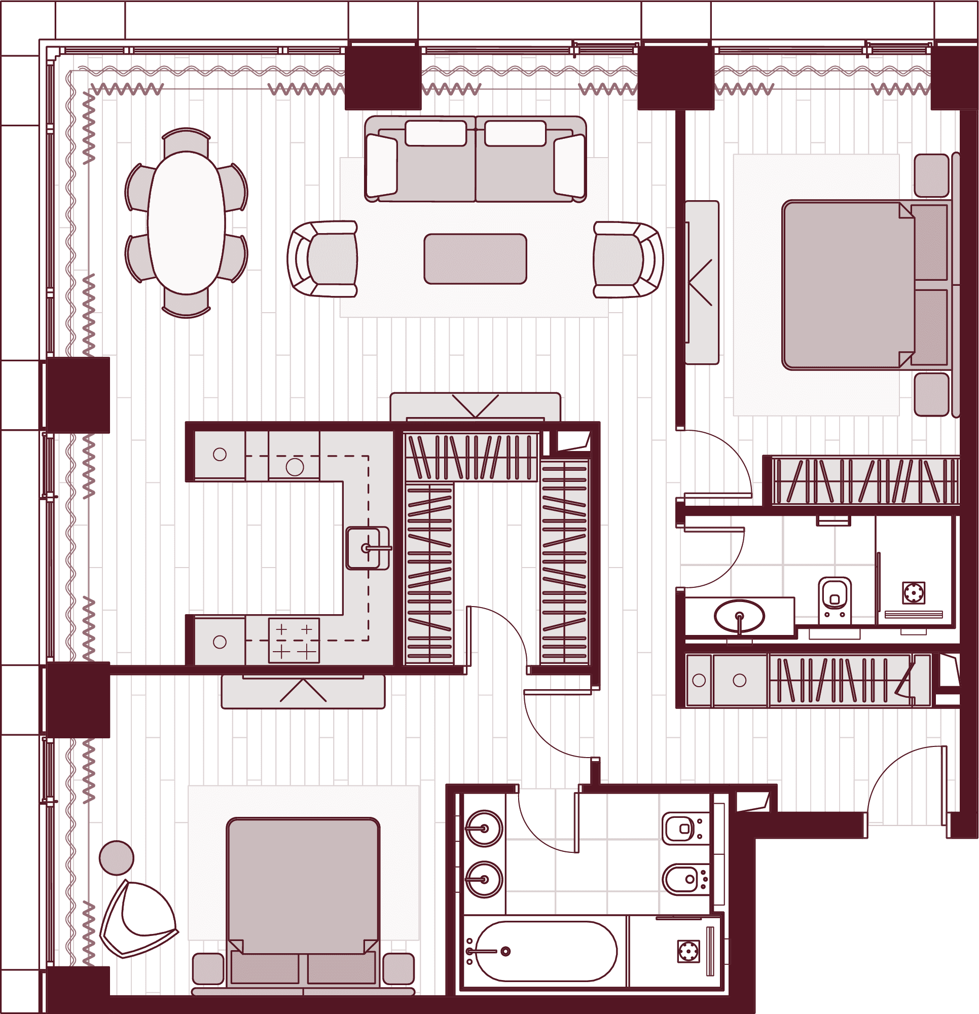 3-комнатная 103 м2 в ЖК Prime Park корпус null этаж 9