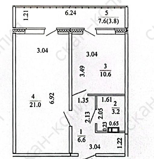 2-комнатная 41.4 м2 в ЖК undefined корпус null этаж 3