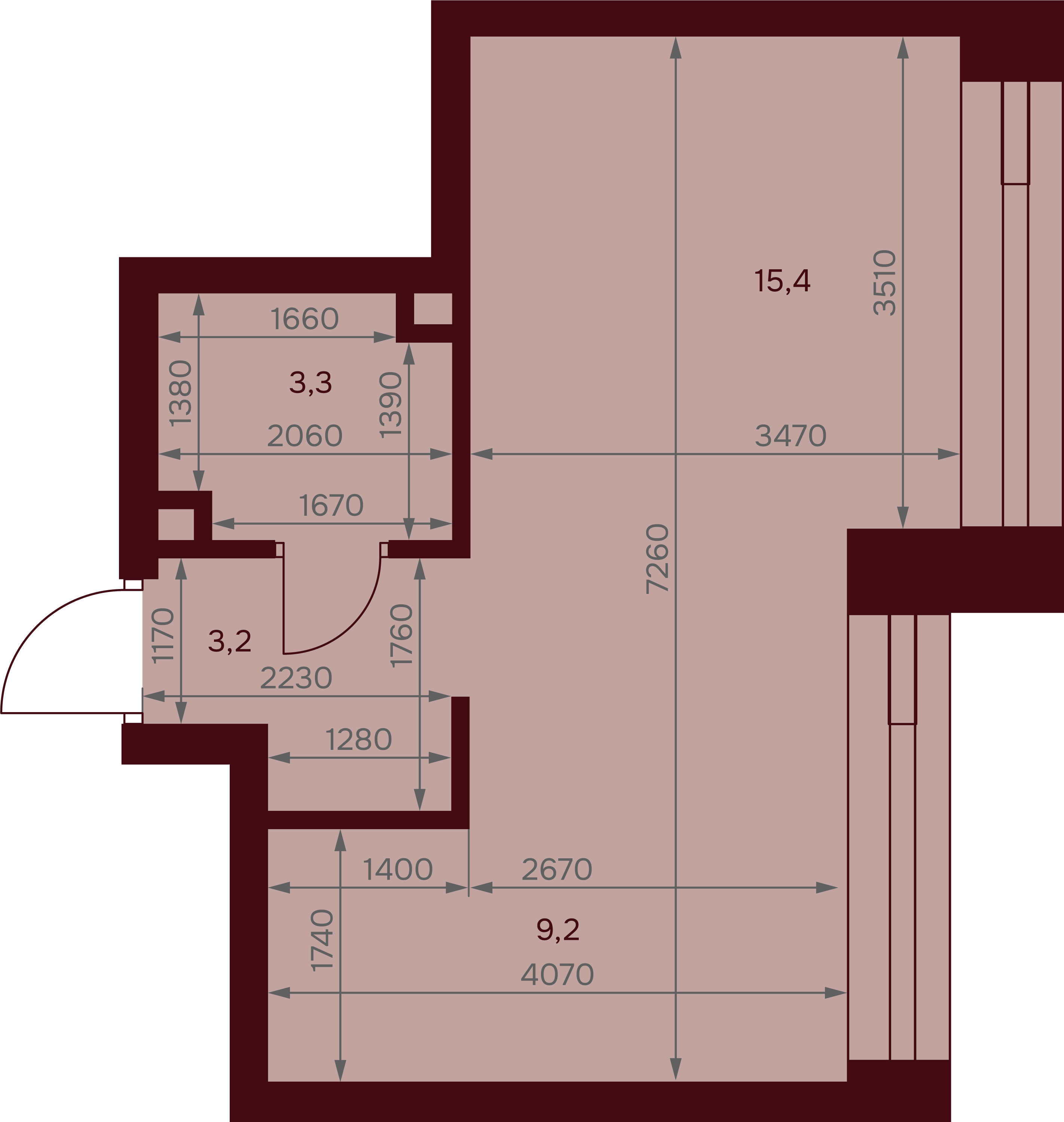 1-комнатная 31 м2 в ЖК Дом 7. Даниловский корпус null этаж 13