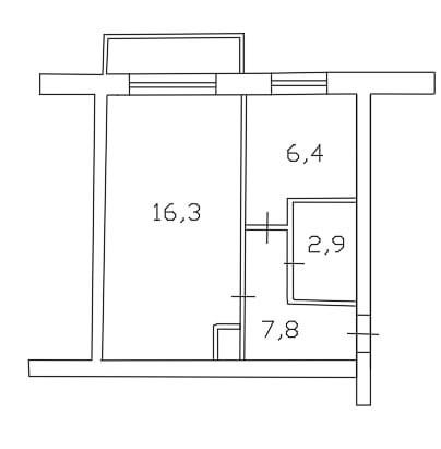 1-комнатная 30.6 м2 в ЖК undefined корпус null этаж 2