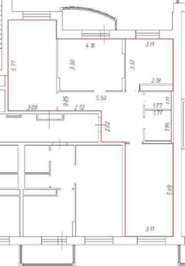 3-комнатная 77 м2 в ЖК undefined корпус null этаж 6