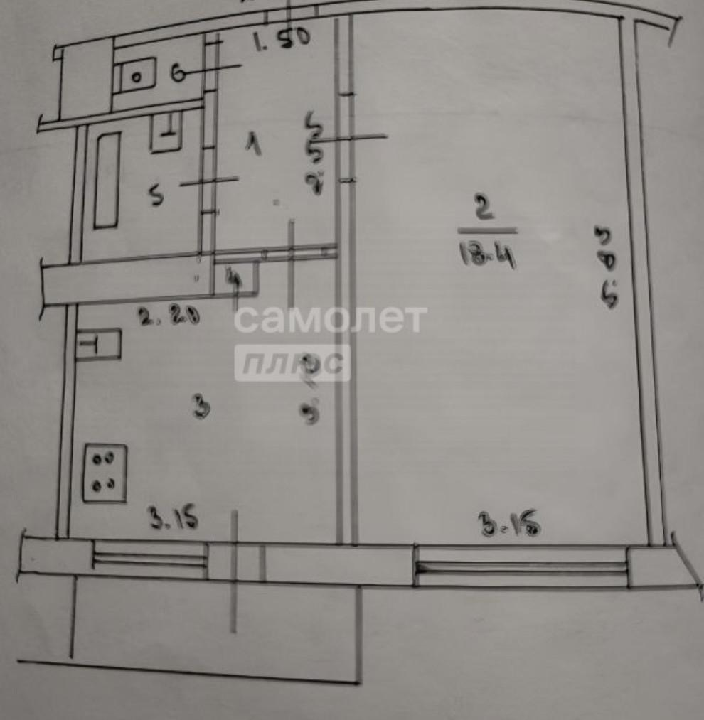 1-комнатная 42 м2 в ЖК undefined корпус null этаж 8