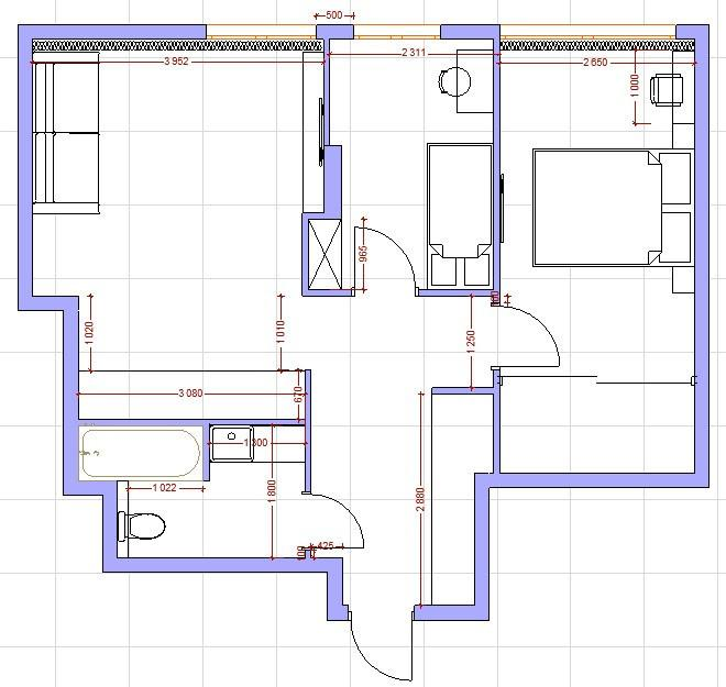 3-комнатная 59 м2 в ЖК undefined корпус null этаж 15