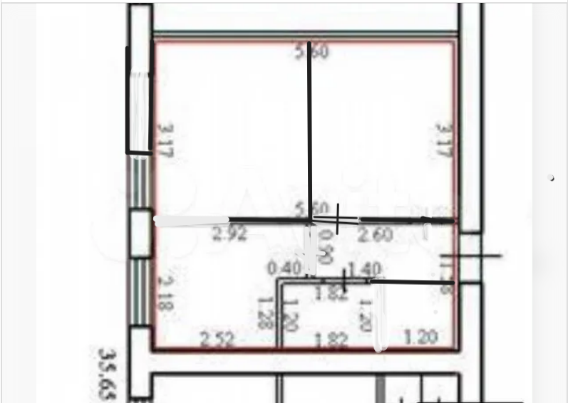 1-комнатная 29.9 м2 в ЖК undefined корпус null этаж 1