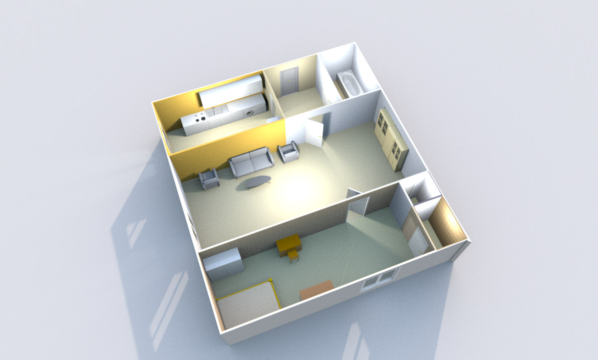 2-комнатная 43.4 м2 в ЖК undefined корпус null этаж 2