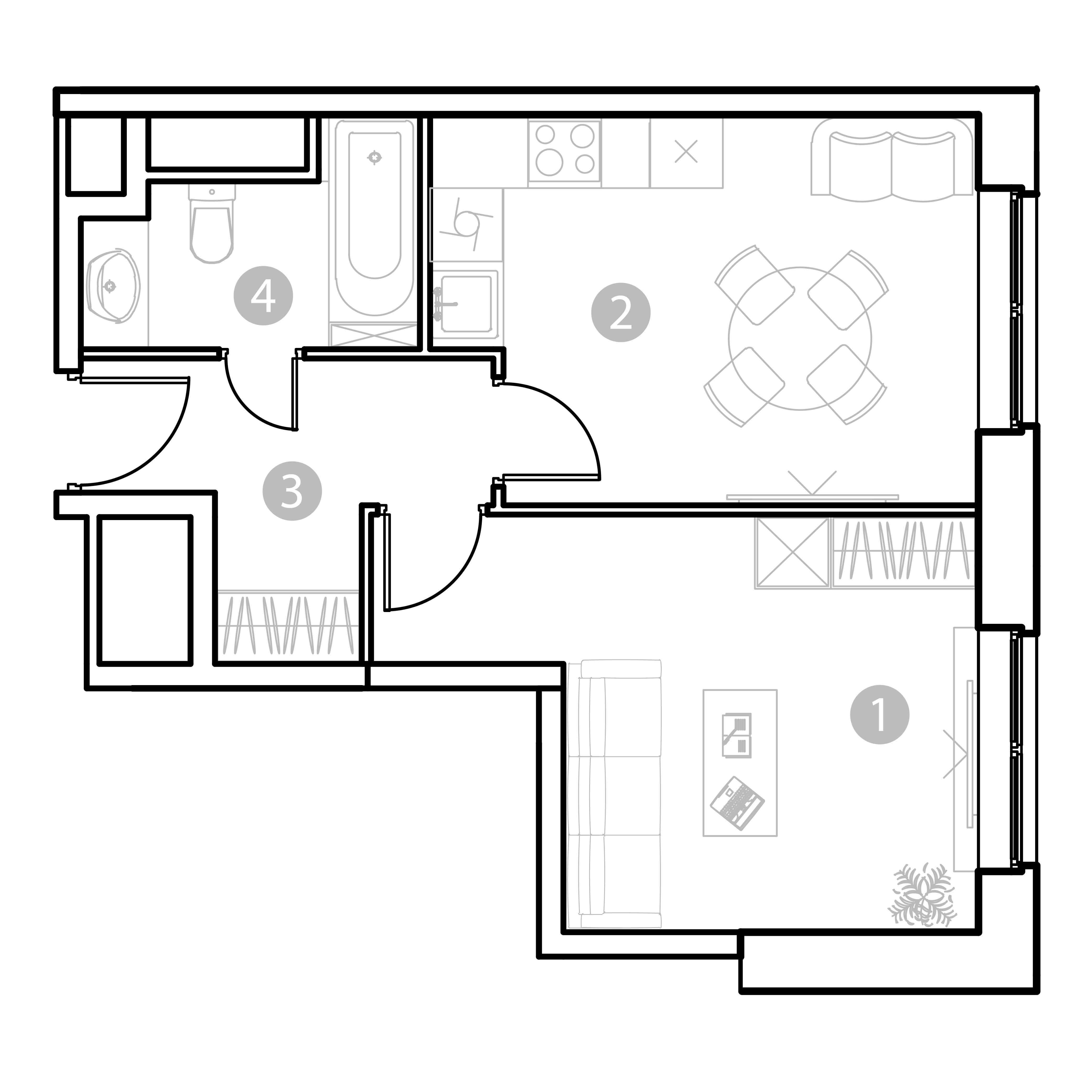 1-комнатная 36 м2 в ЖК ЭвоПарк Сокольники корпус null этаж 3