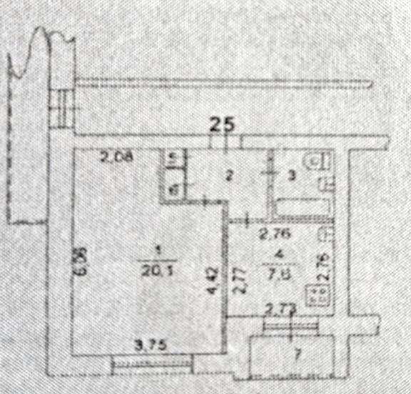 1-комнатная 35.1 м2 в ЖК undefined корпус null этаж 3