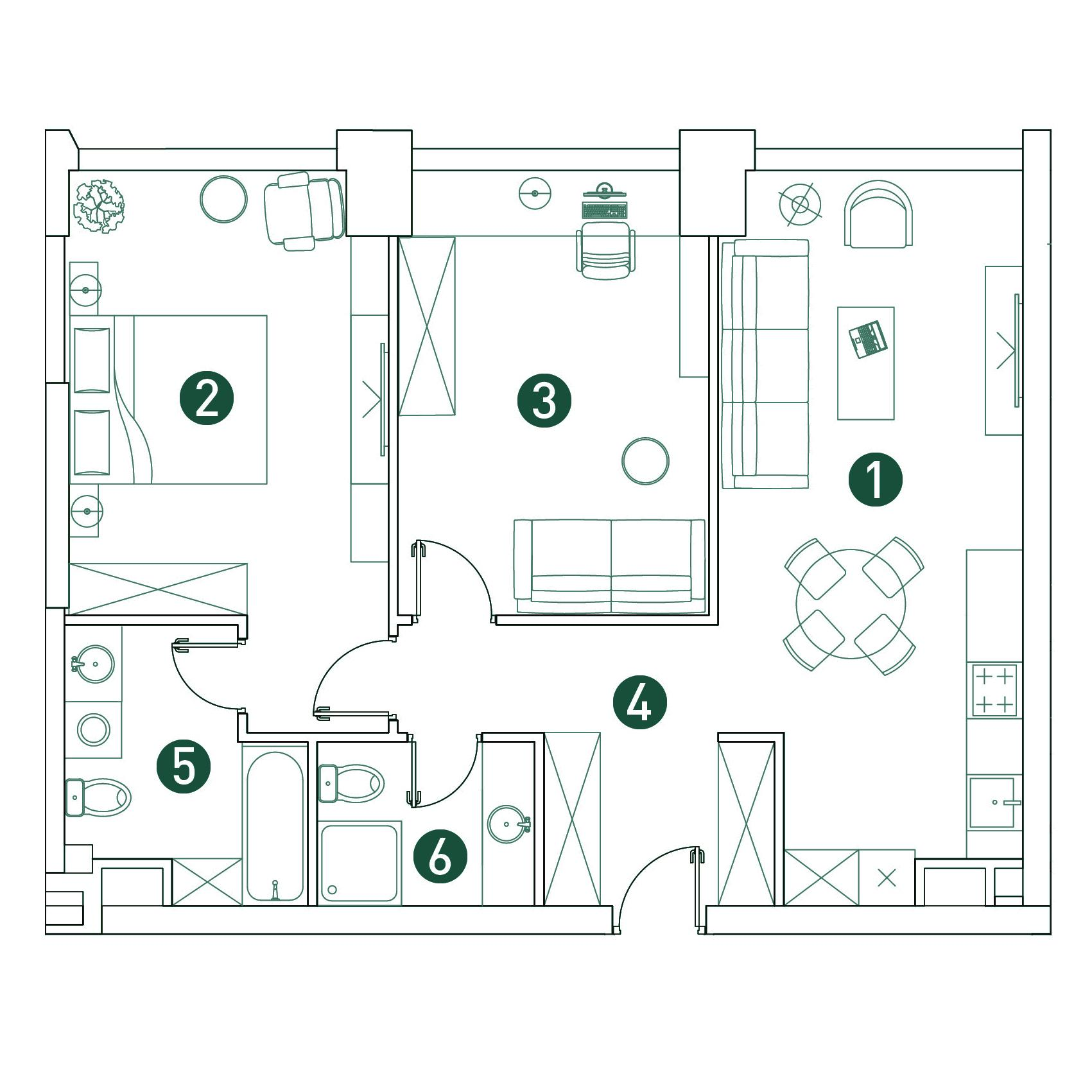 3-комнатная 75 м2 в ЖК ВЭРИ корпус null этаж 8