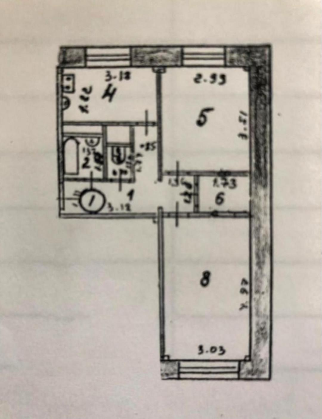 2-комнатная 43 м2 в ЖК undefined корпус null этаж 1