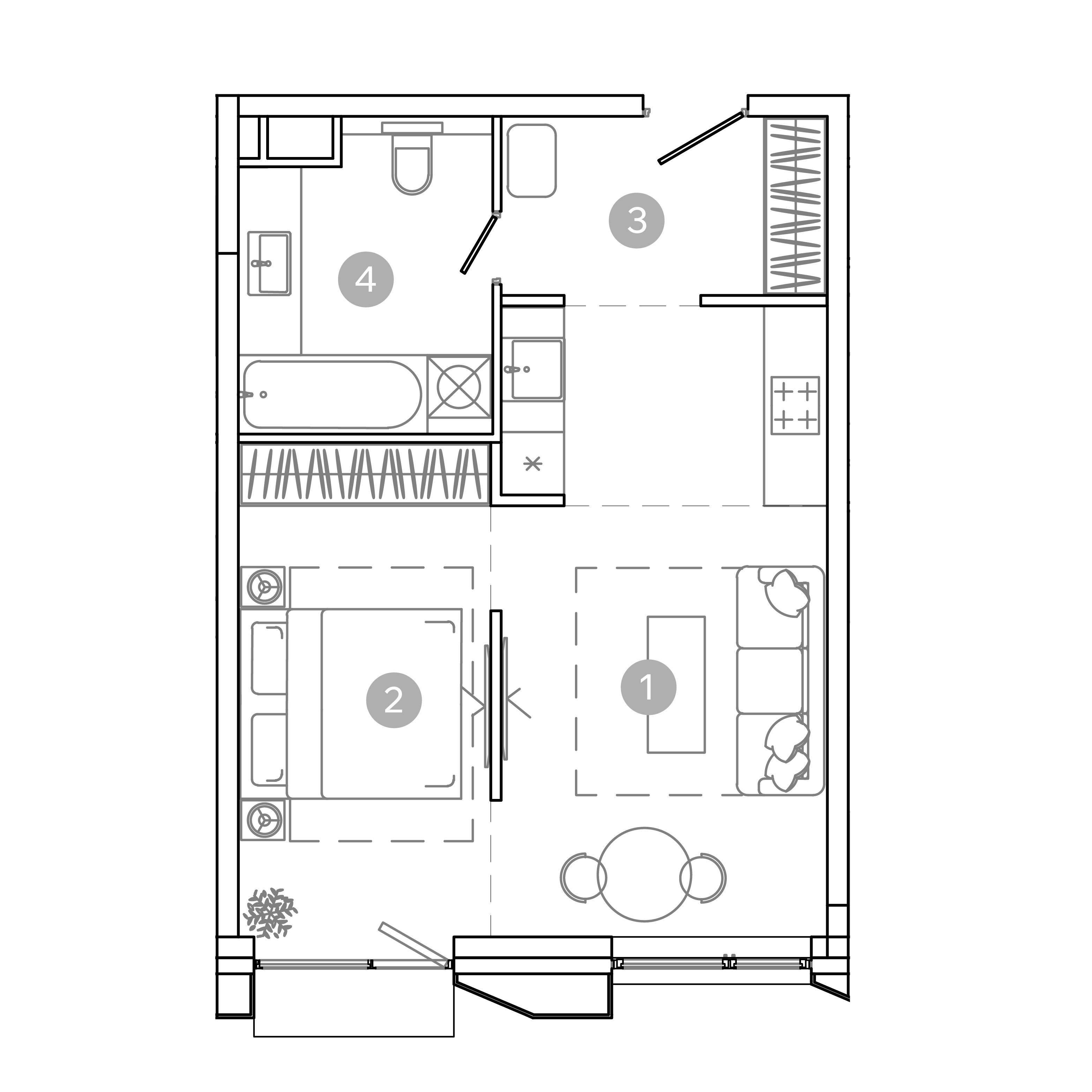 2-комнатная 41 м2 в ЖК УНО.Соколиная гора корпус null этаж 12