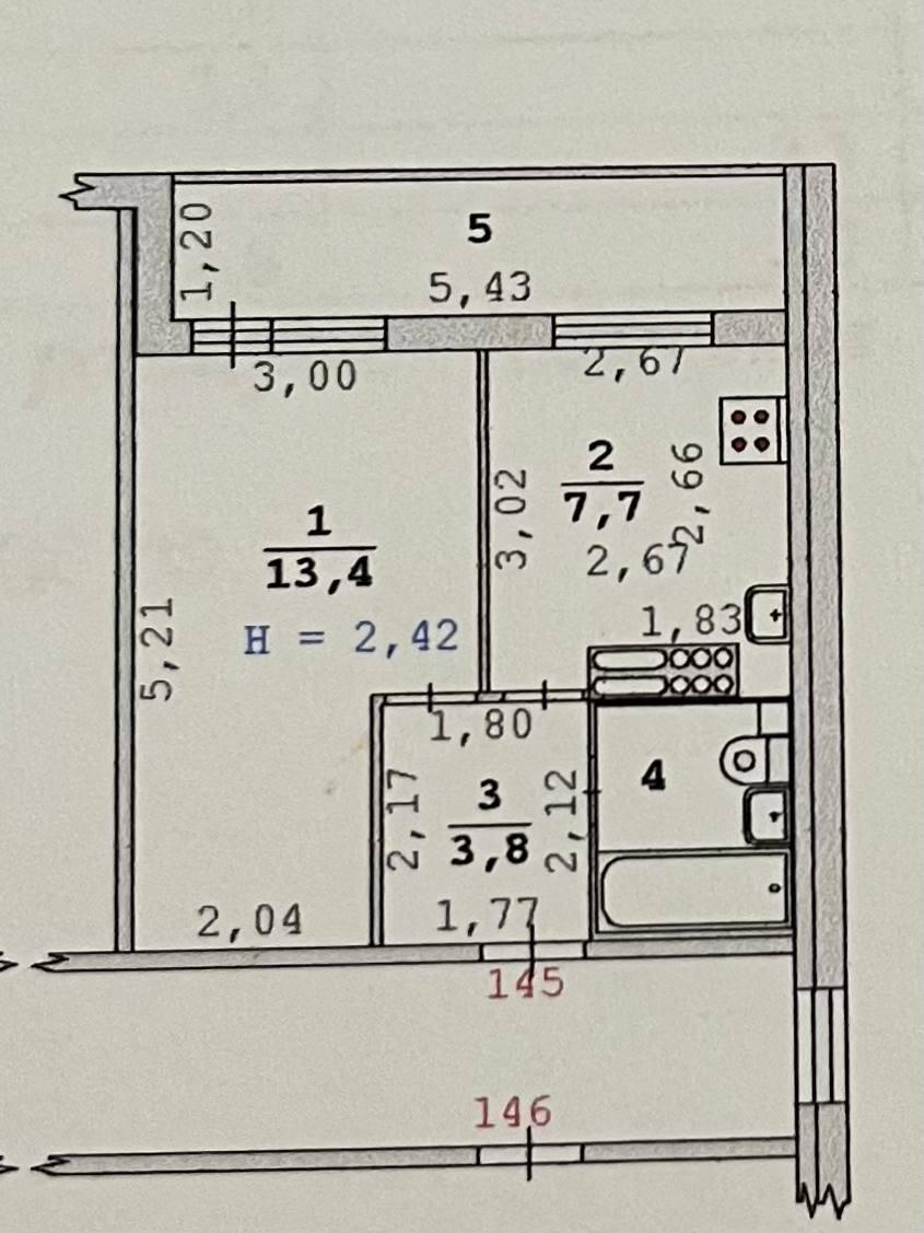 1-комнатная 28 м2 в ЖК undefined корпус null этаж 16
