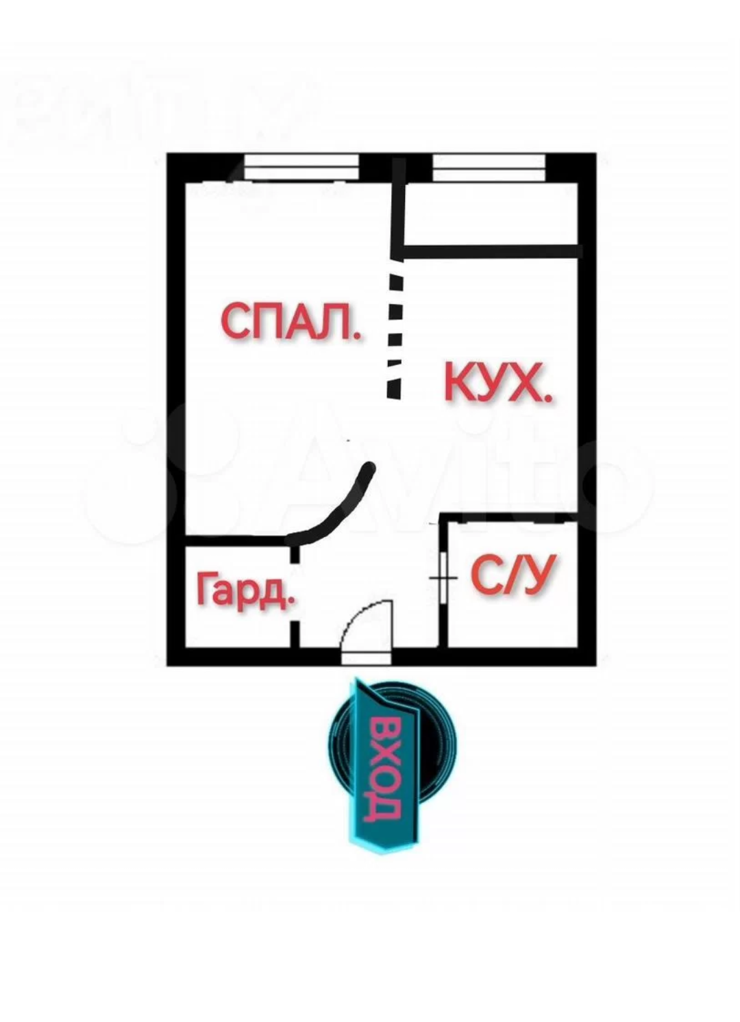 1-комнатная 33.7 м2 в ЖК undefined корпус null этаж 3