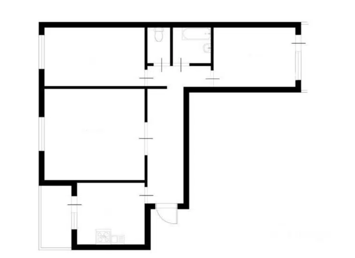 3-комнатная 78.1 м2 в ЖК undefined корпус null этаж 15