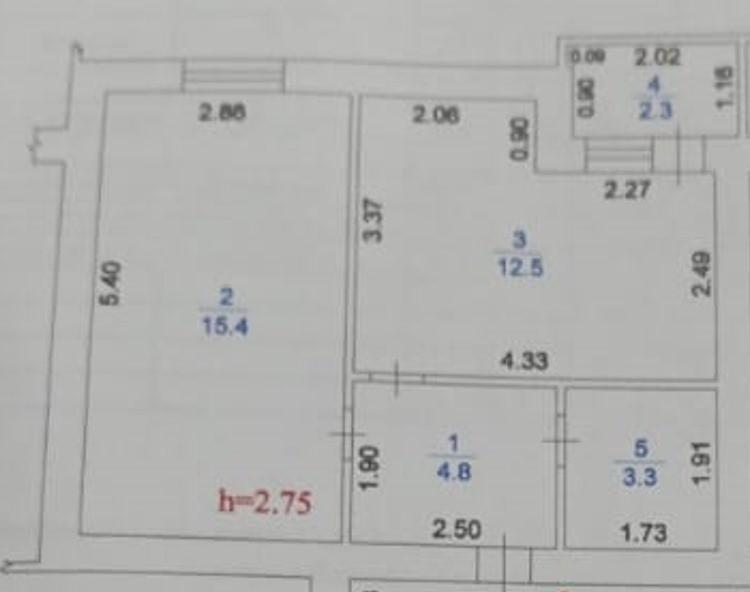 1-комнатная 36 м2 в ЖК undefined корпус null этаж 2