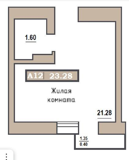 Студия 23.3 м2 в ЖК undefined корпус null этаж 8