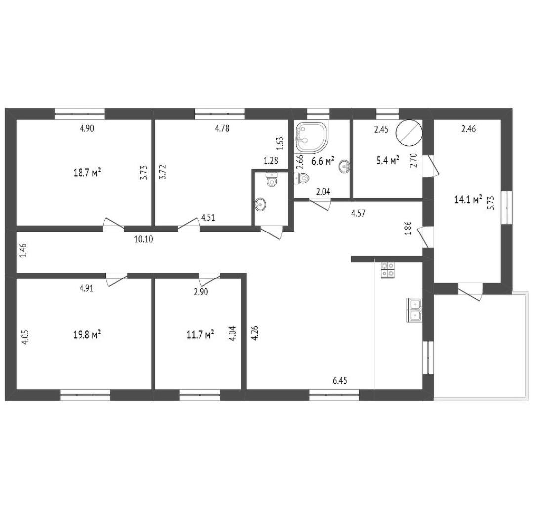 4-комнатная 157.2 м2 в ЖК undefined корпус null этаж null