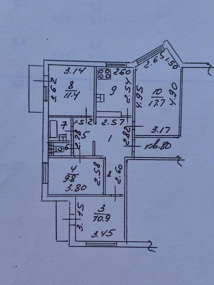4-комнатная 77.2 м2 в ЖК undefined корпус null этаж 10
