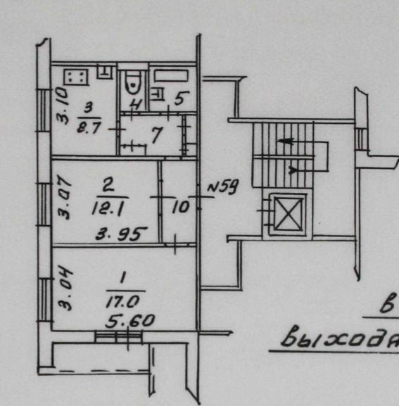 2-комнатная 50.1 м2 в ЖК undefined корпус null этаж 6