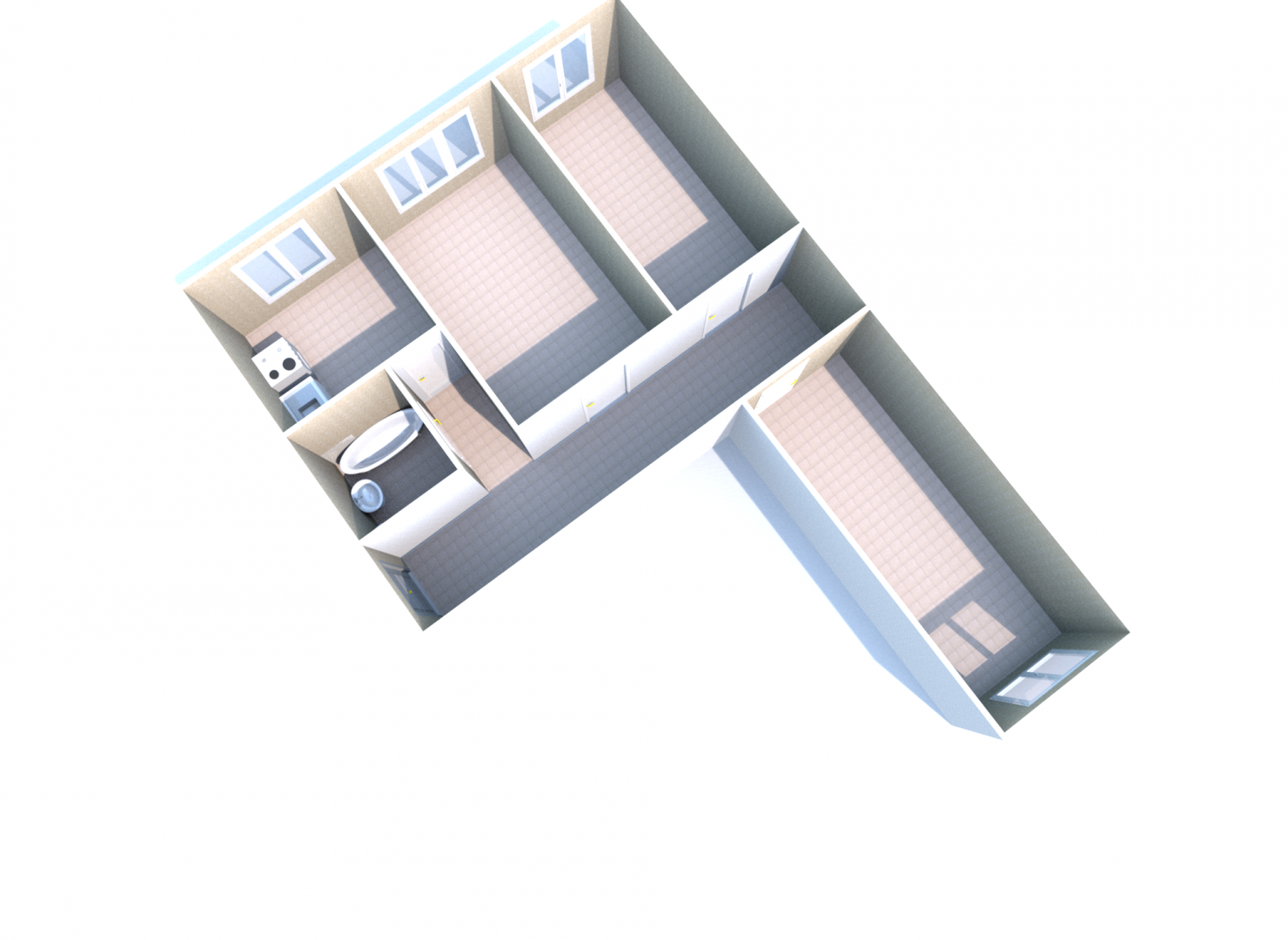 3-комнатная 55.7 м2 в ЖК undefined корпус null этаж 2