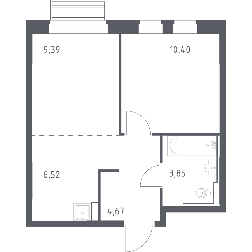 Студия 34 м2 в ЖК Рублёвский Квартал корпус null этаж 7