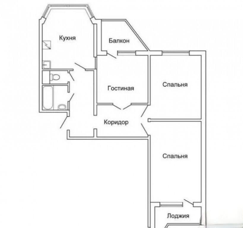 3-комнатная 77 м2 в ЖК undefined корпус null этаж 9
