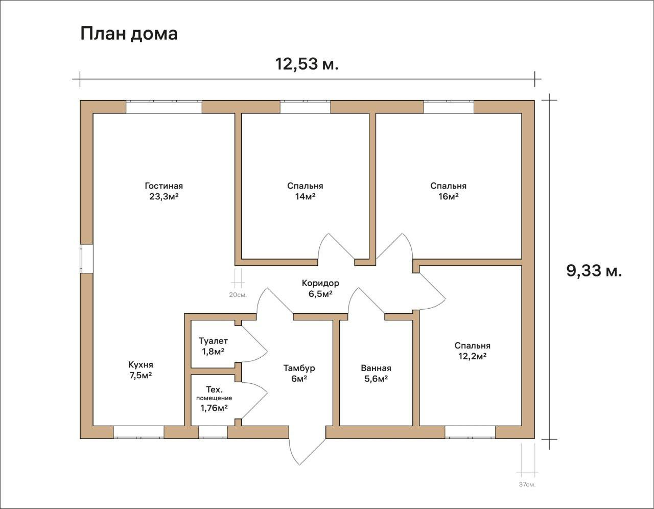 3-комнатная 95 м2 в ЖК undefined корпус null этаж null
