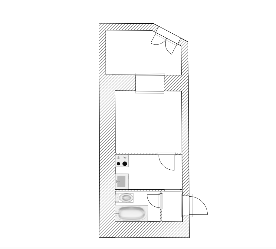 2-комнатная 23.2 м2 в ЖК undefined корпус null этаж 1