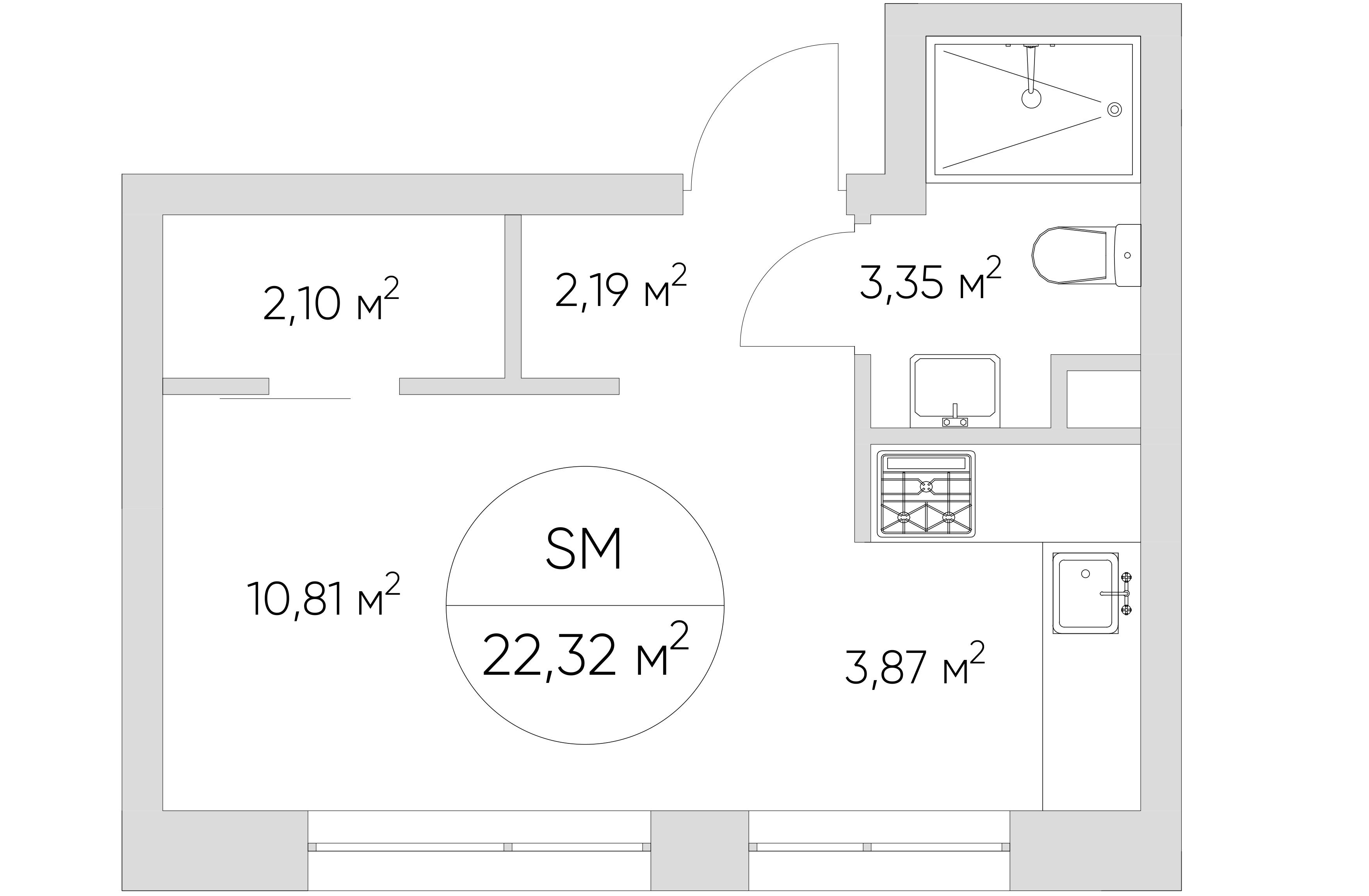 Студия 22 м2 в ЖК N`ICE LOFT корпус null этаж 21