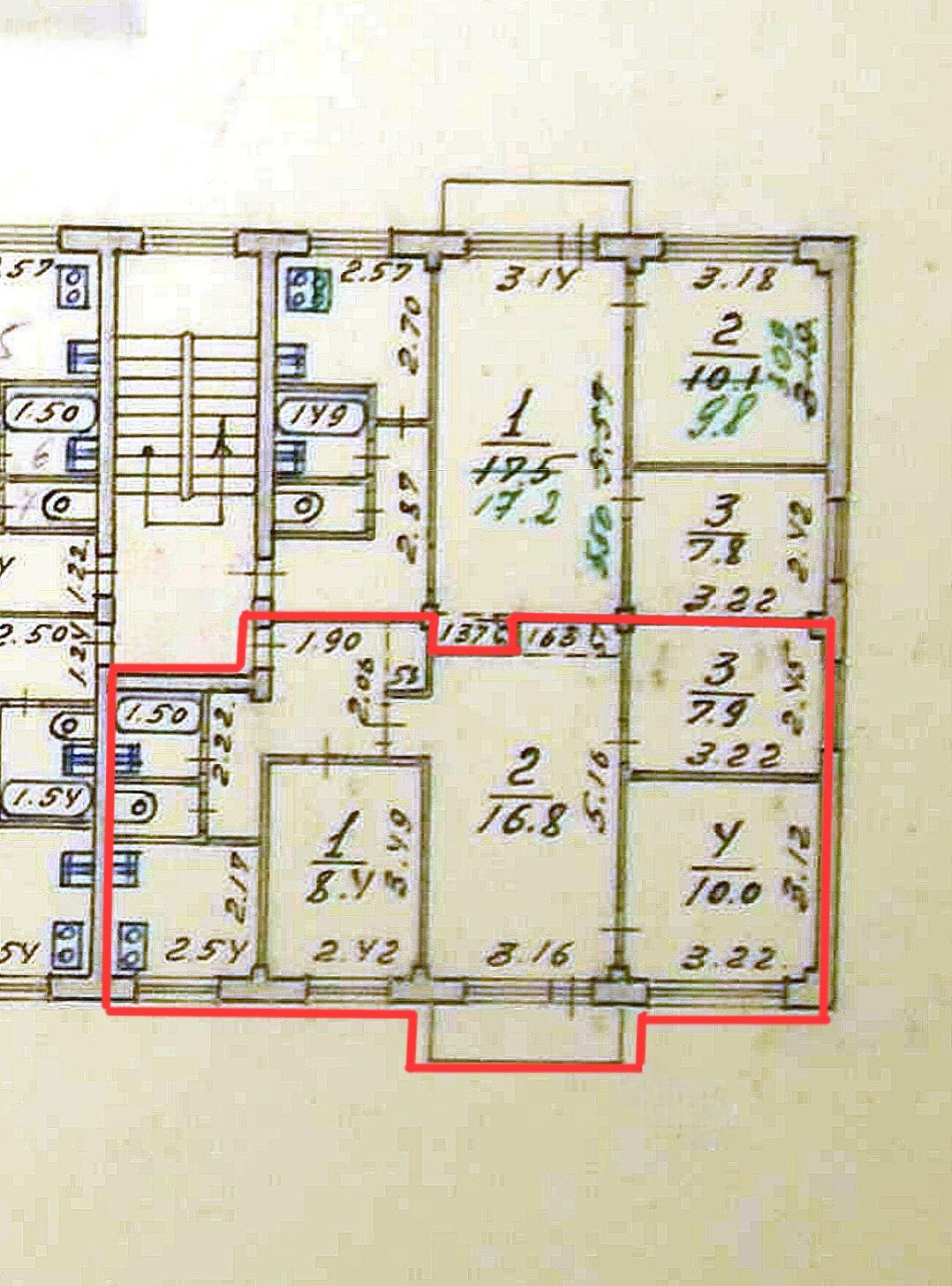 4-комнатная 59.6 м2 в ЖК undefined корпус null этаж 4