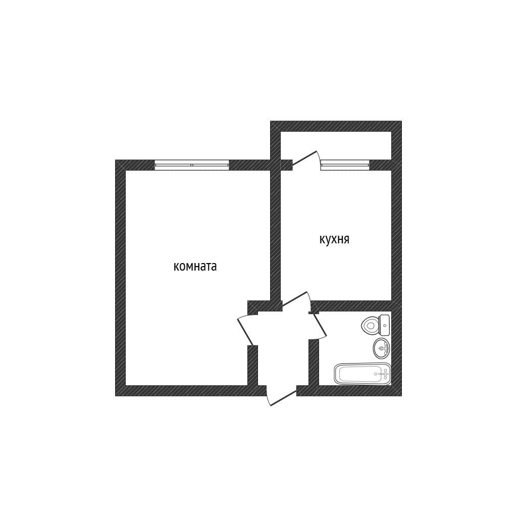 1-комнатная 43.8 м2 в ЖК undefined корпус null этаж 9