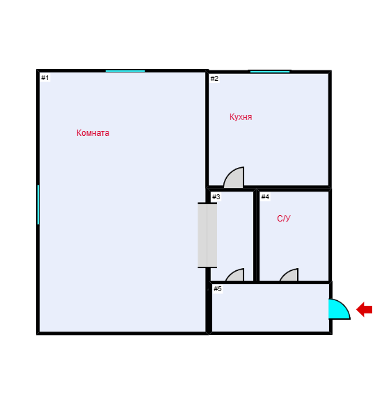 1-комнатная 32 м2 в ЖК undefined корпус null этаж -1