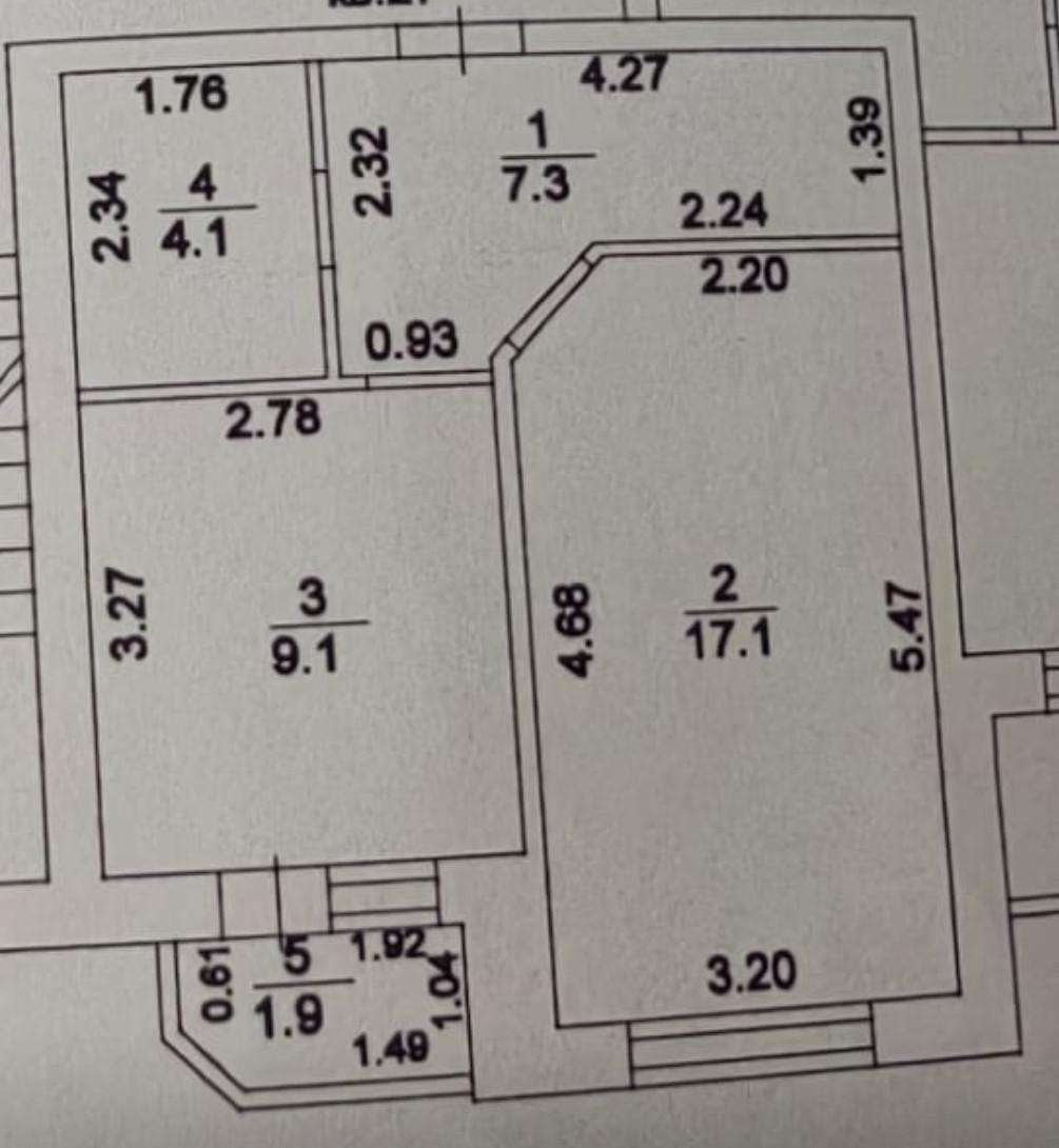 1-комнатная 39 м2 в ЖК undefined корпус null этаж 1
