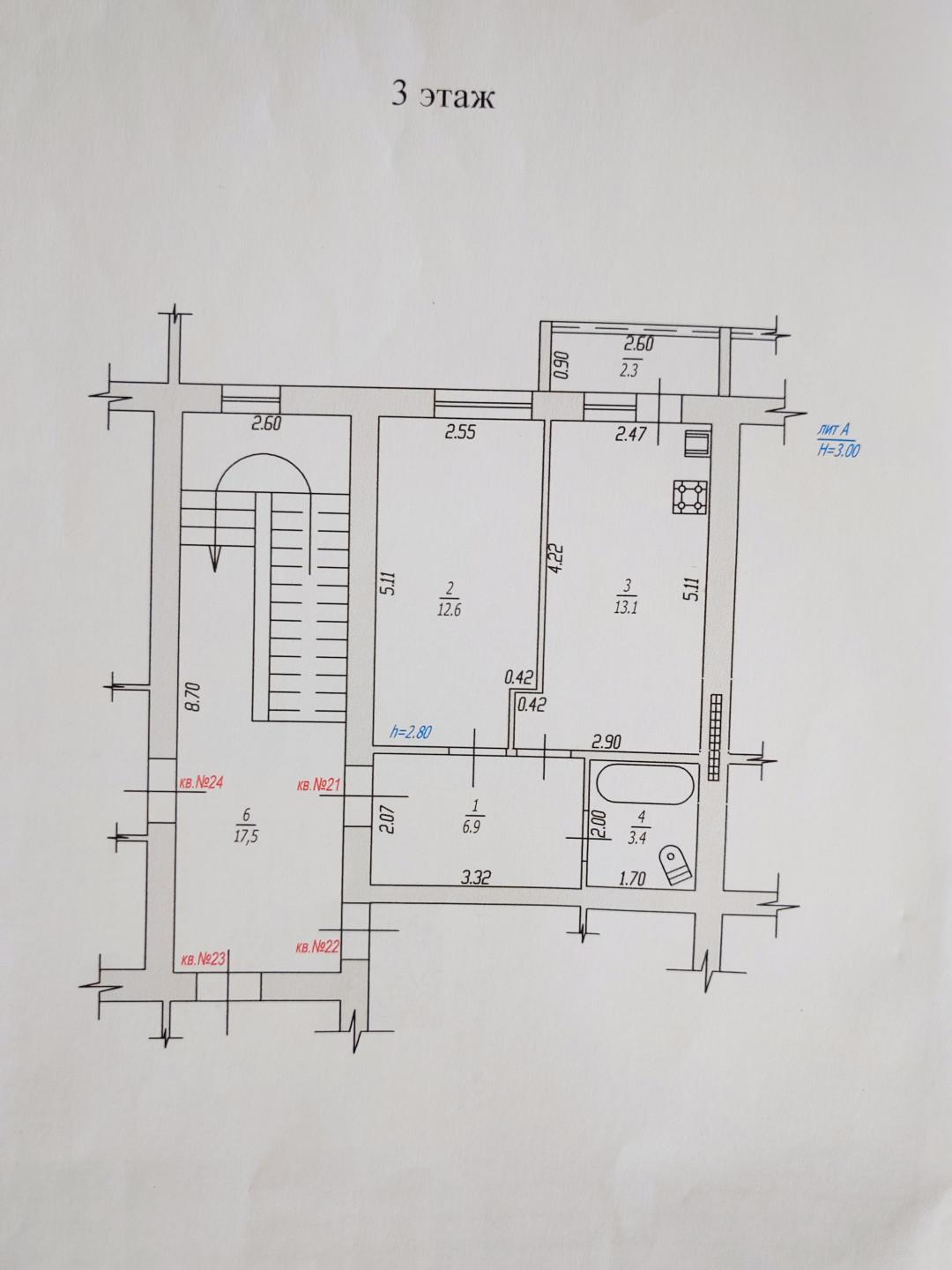 1-комнатная 36 м2 в ЖК undefined корпус null этаж 3