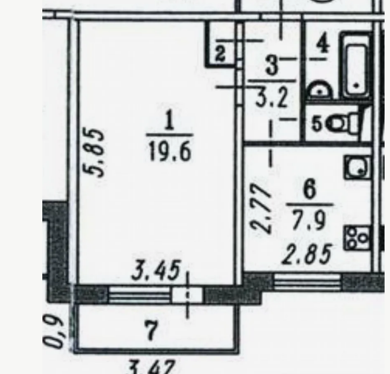1-комнатная 34.9 м2 в ЖК undefined корпус null этаж 3