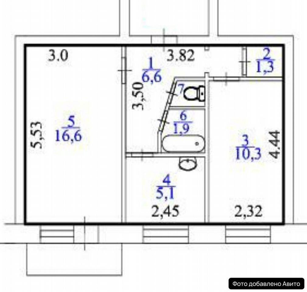 2-комнатная 43 м2 в ЖК undefined корпус null этаж 4