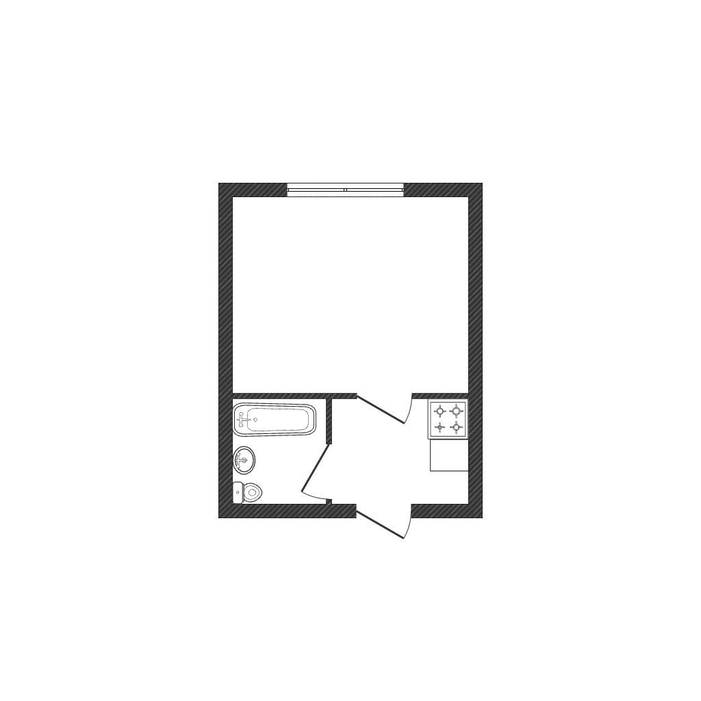 1-комнатная 20 м2 в ЖК undefined корпус null этаж 2