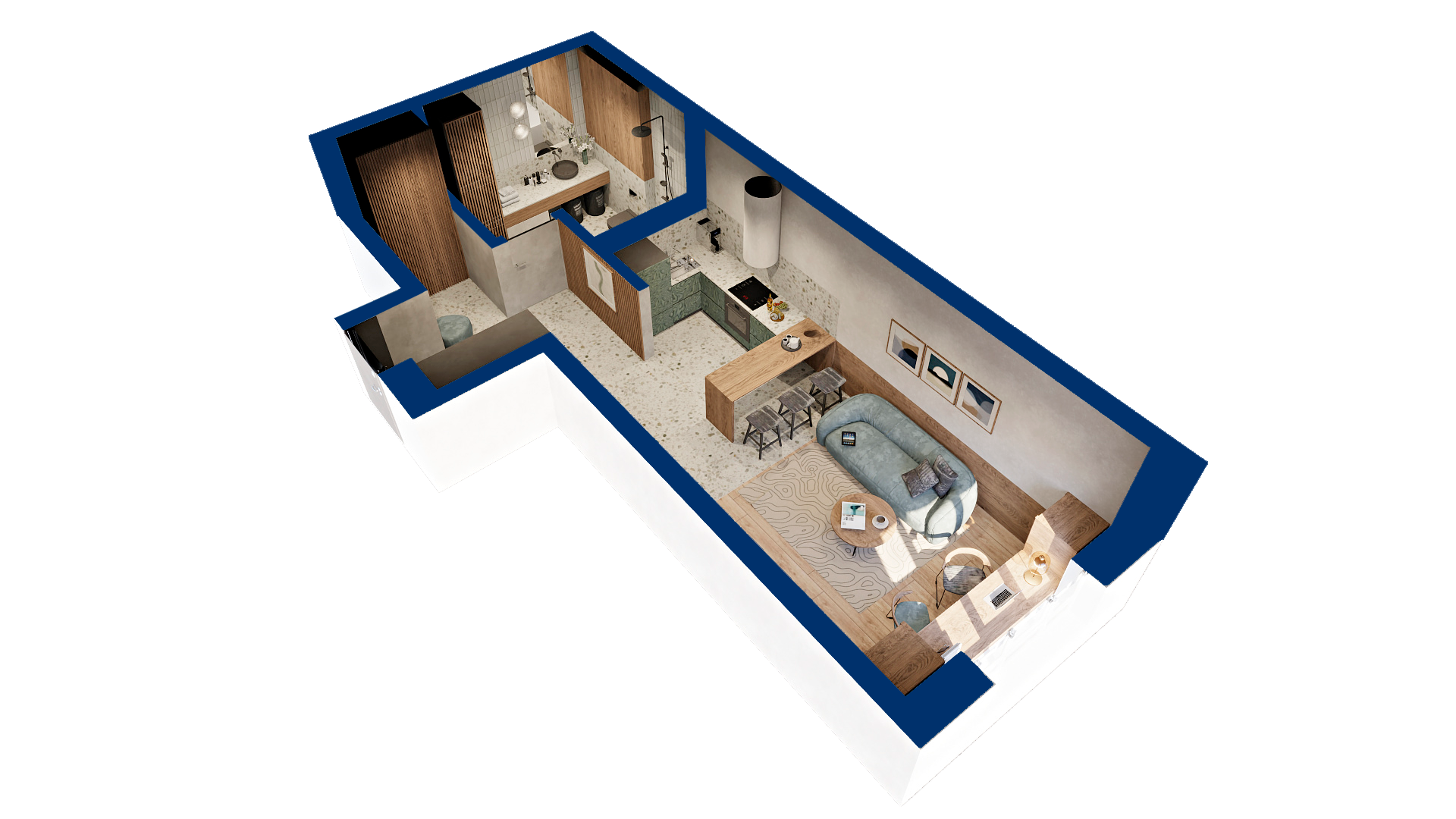 Студия 38 м2 в ЖК Вершина корпус null этаж 12