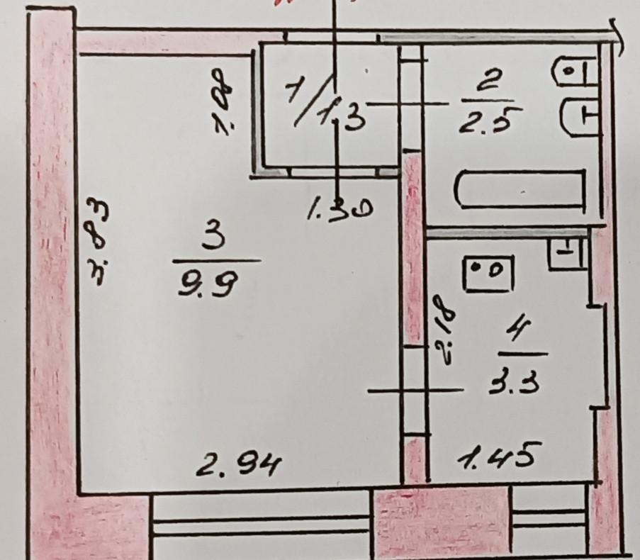 1-комнатная 17 м2 в ЖК undefined корпус null этаж 3