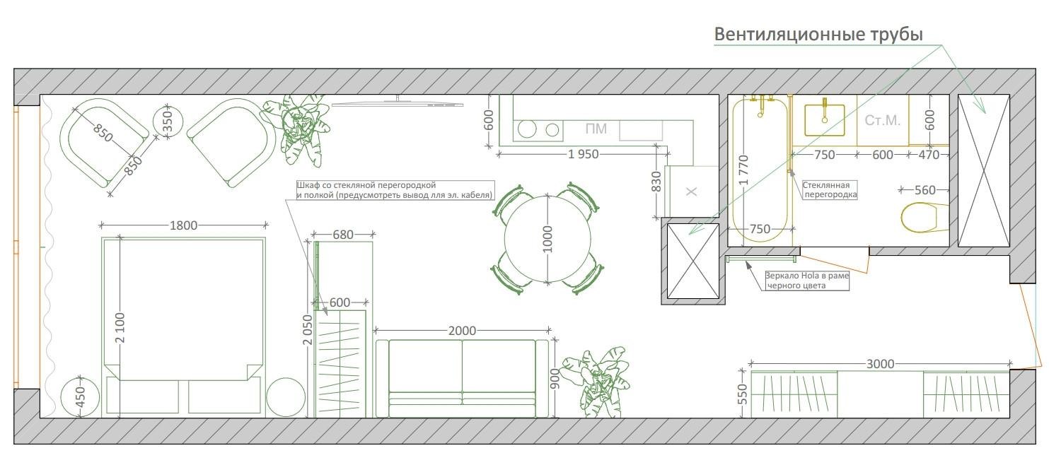 1-комнатная 40.4 м2 в ЖК undefined корпус null этаж 17